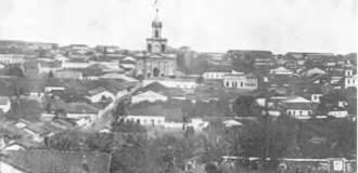Centro visto do Cambuí com a Catedral ao fundo 1880