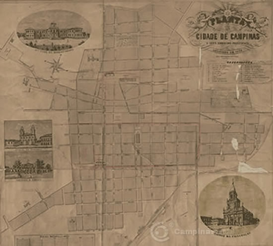 Foto: Mapa de Campinas, 1878)