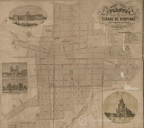 Mapa de Campinas 1878