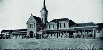 Estação da Companhia Paulistas de Vias Férreas em 1892